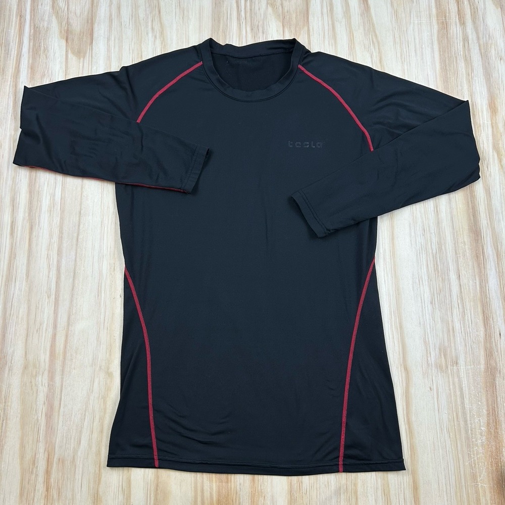 Tesla Compression Shirt Boys Youth 2XL Black‎ Base Layer Long Sleeve Outdoor